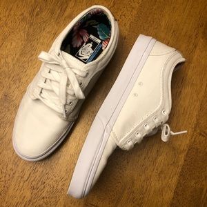 Vans White Skateboarding Shoes - mens 11